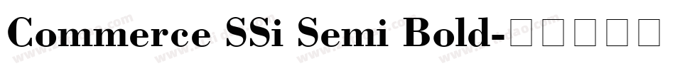 Commerce SSi Semi Bold字体转换